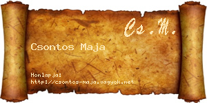 Csontos Maja névjegykártya